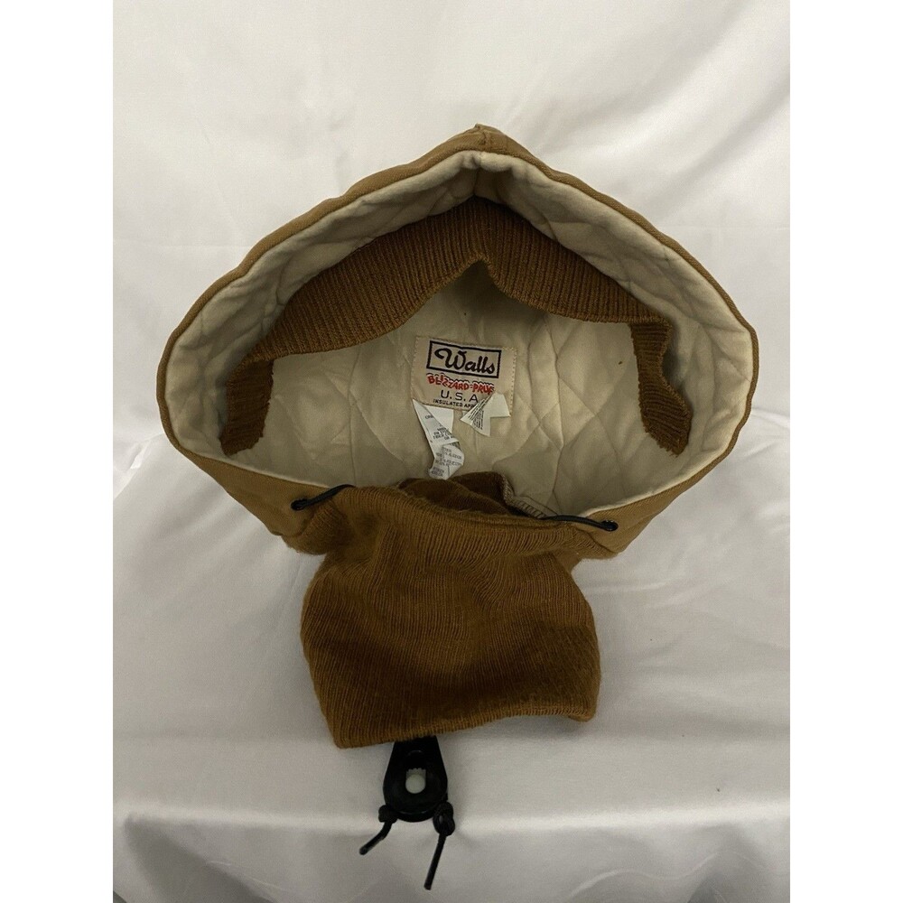 Walls Blizzard Pruf Insulated Head Neck Cover One Size Brown Canvas Drawstring